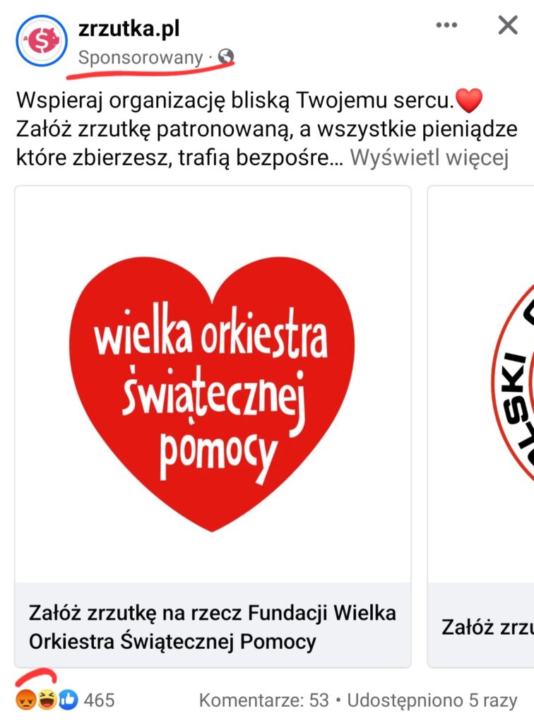 zrzutka.pl WOŚP 2024