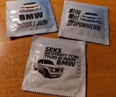 Prezerwatywy z nadrukiem BMW - komplet 3 szt. - Gliwice