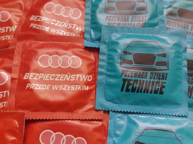 Prezerwatywy z nadrukiem Audi - kpl. 2szt.